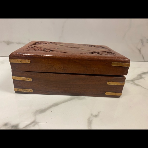 Authentic Wooden Jewelry Box (India) - Picture 4 of 4